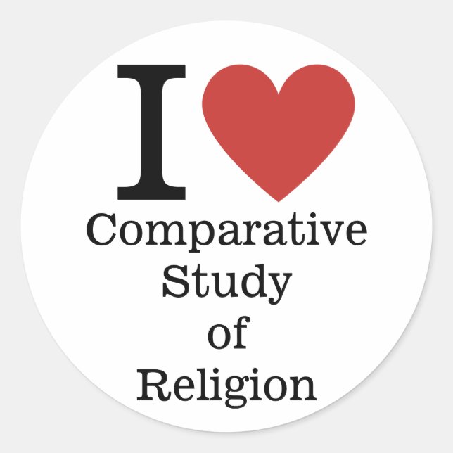 Adesivo Eu ❤️ Amo Estudo Comparativo de Religião STICKER (Frente)