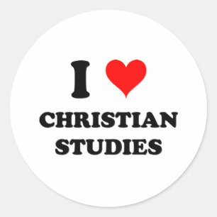 Adesivo Eu amo estudos cristãos