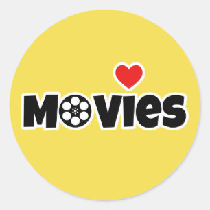 Adesivo Eu amo filmes