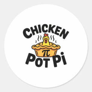Adesivo Eu Amo Frango Pot Pi Piada de Comida Matemática