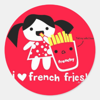 ADESIVO EU AMO FRIGES FRANCESES.