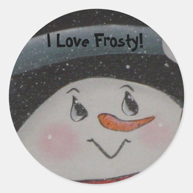 Adesivo Eu Amo Frosty (Frente)