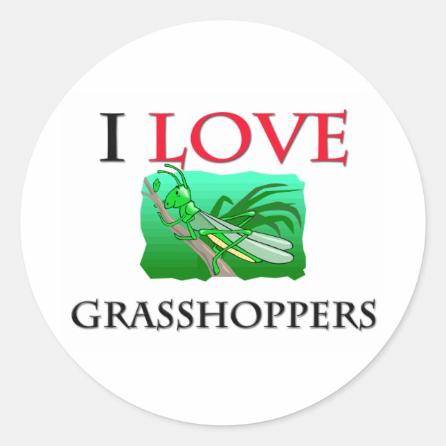 Adesivo Eu Amo Gafanhotos (Frente)