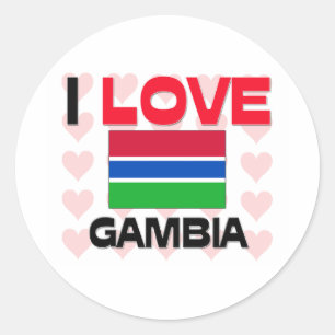Adesivo Eu amo Gambia