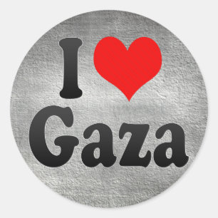 Adesivo Eu amo Gaza, território palestino