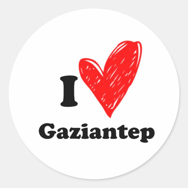 Adesivo Eu amo Gaziantep (Frente)