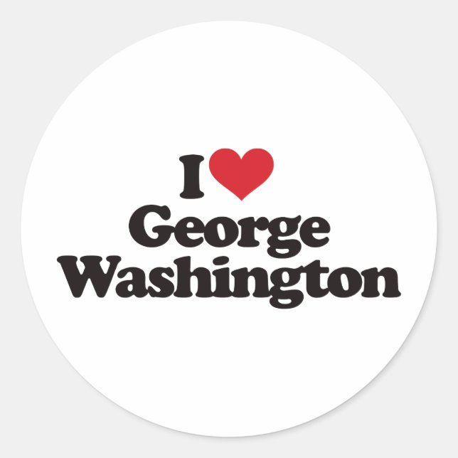 Adesivo Eu Amo George Washington (Frente)