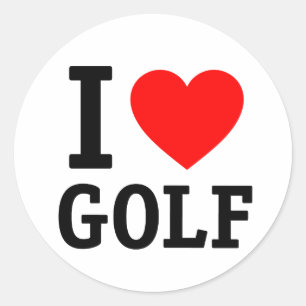 Adesivo Eu Amo Golfe
