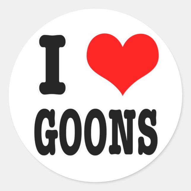 ADESIVO EU AMO GOONS (Frente)