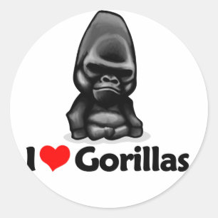 Adesivo Eu amo gorila