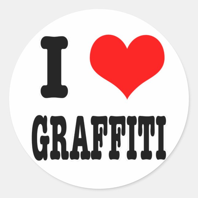ADESIVO EU AMO GRAFFITI (Frente)