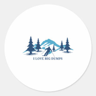 Adesivo Eu Amo Grandes Dumps Resort de Esqui de Neve Engra