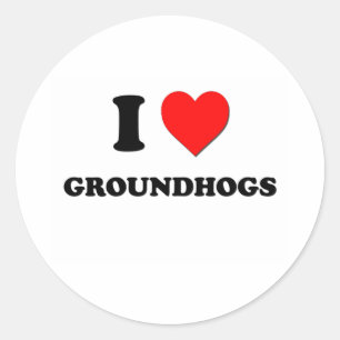 Adesivo Eu amo Groundhogs