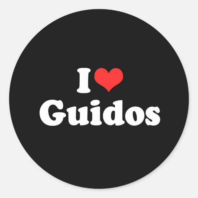 Adesivo Eu Amo Guidos (Frente)
