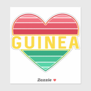 Adesivo Eu Amo Guiné, Coração Guineense