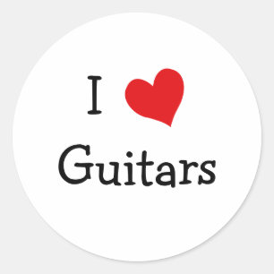 Adesivo Eu amo guitarra