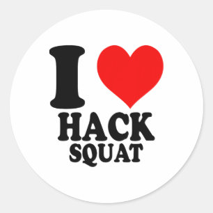 Adesivo Eu Amo Hack Squat