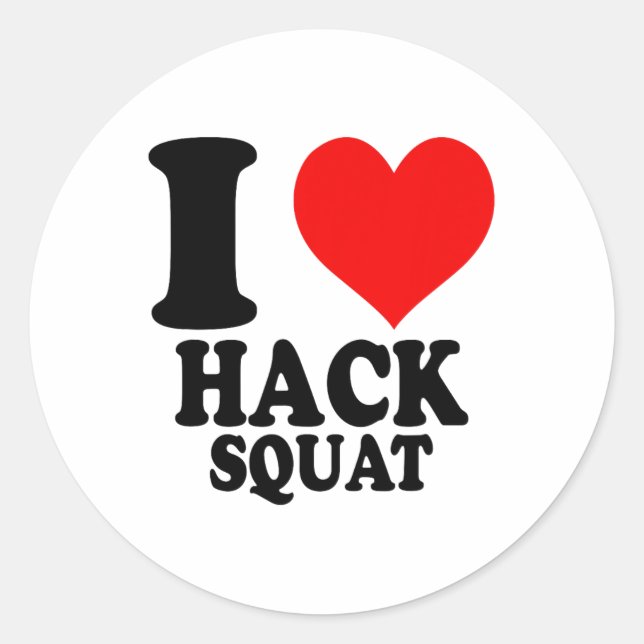 Adesivo Eu Amo Hack Squat  (Frente)