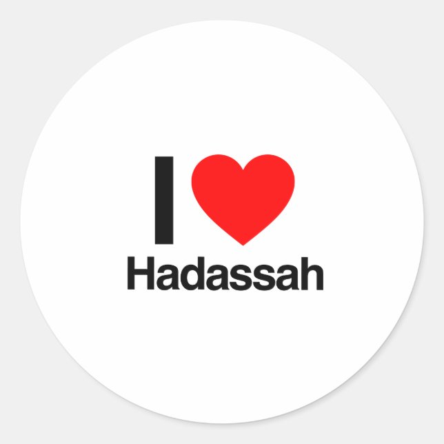 Adesivo eu amo hadassah (Frente)