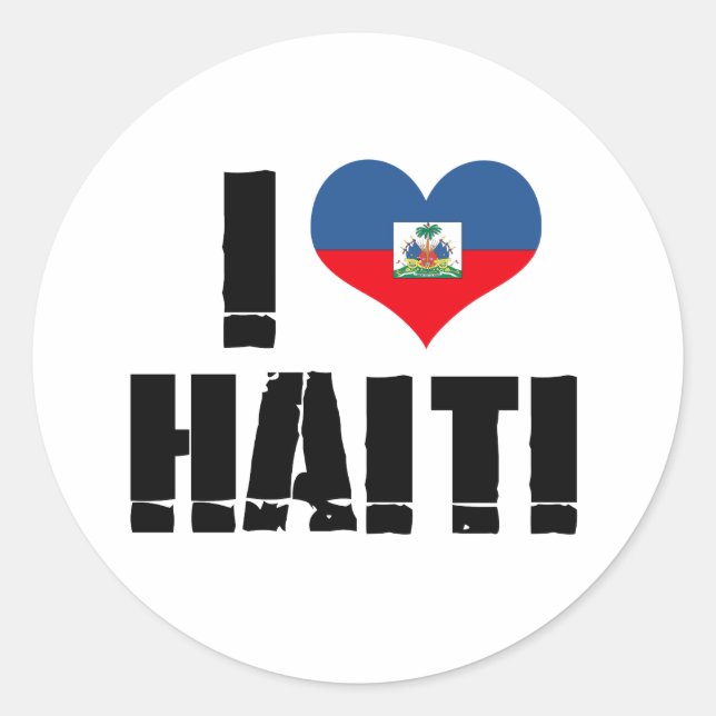 ADESIVO EU AMO HAITI (Frente)