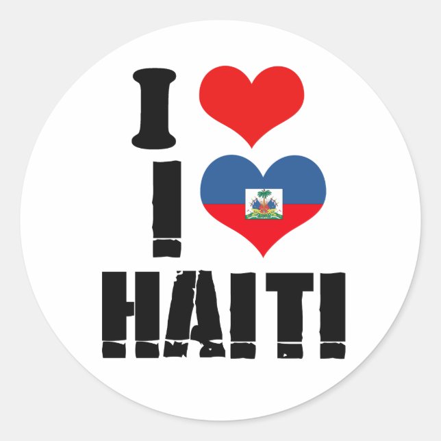ADESIVO EU AMO HAITI (Frente)