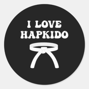 Adesivo Eu Amo Hapkido Boxe Asiático Jiujitsu Kickboxing L