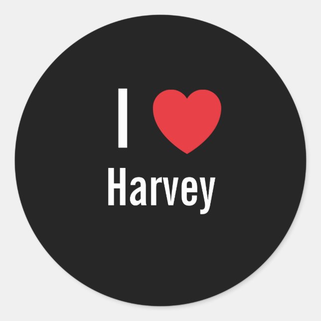 Adesivo Eu amo Harvey (Frente)
