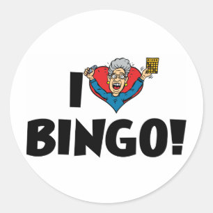 Adesivo Eu Amo Heart Bingo! - Amantes de Bingo