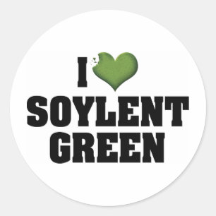 Adesivo Eu Amo Heart Soylent Verde
