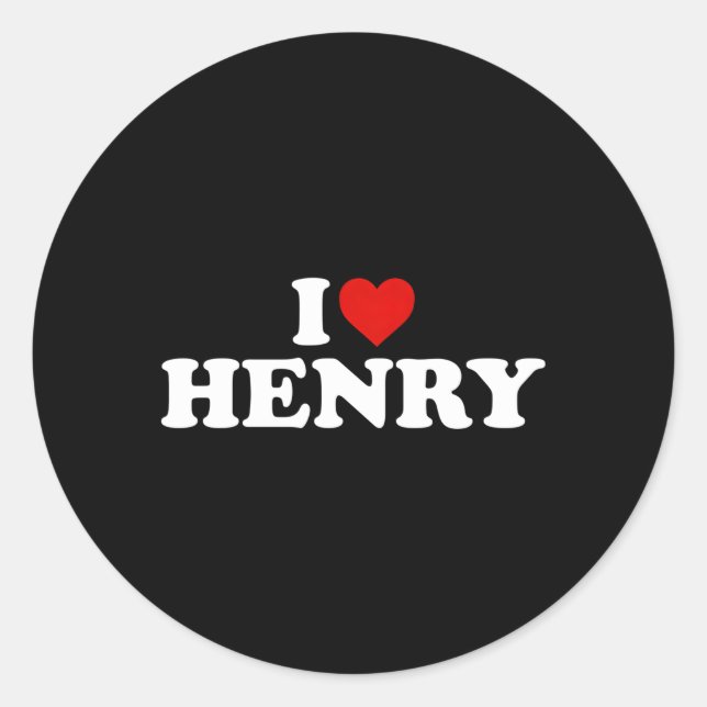 Adesivo Eu Amo Henry He (Frente)