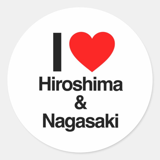 Adesivo eu amo hiroshima e nagasaki (Frente)