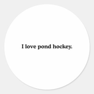 Adesivo Eu Amo Hockey no Lago - Amante do Esporte Divertid
