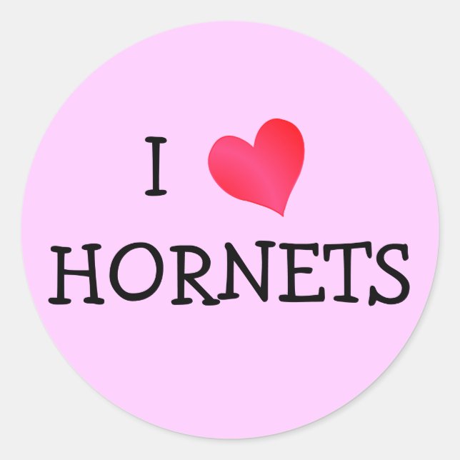 Adesivo Eu Amo Hornets (Frente)