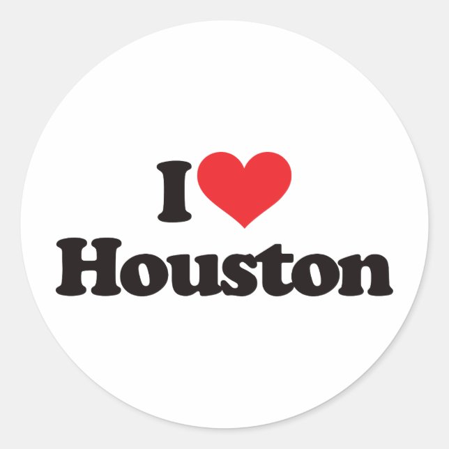 Adesivo Eu Amo Houston (Frente)