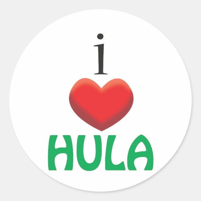 ADESIVO EU AMO HULA (Frente)
