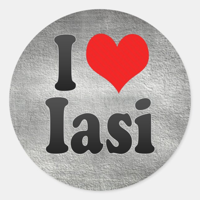 Adesivo Eu Amo Iasi, Romênia (Frente)