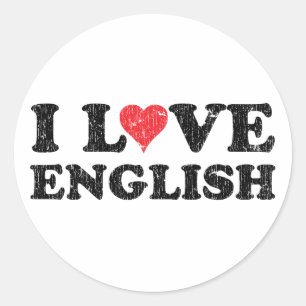 Adesivo Eu amo inglês