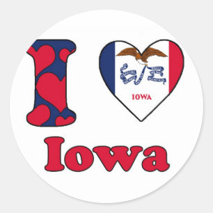Adesivo Eu amo Iowa