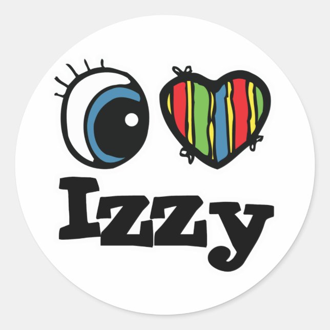 Adesivo Eu Amo Izzy (Frente)