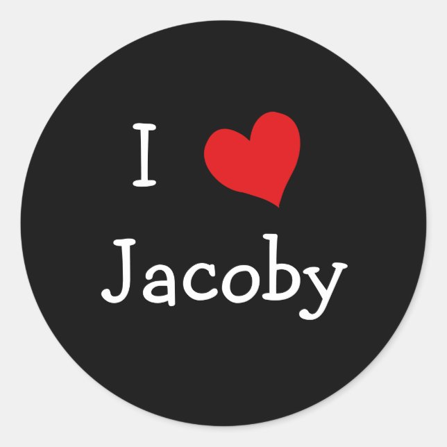 Adesivo Eu Amo Jacoby (Frente)