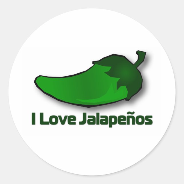 Adesivo Eu Amo Jalapenos (Frente)