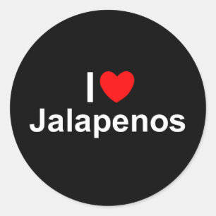 Adesivo Eu amo Jalapenos (do coração)