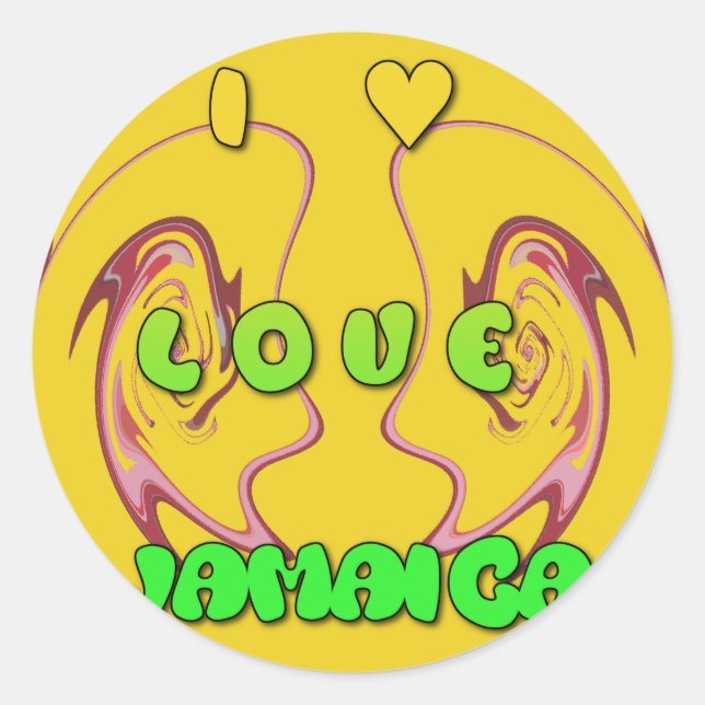 Adesivo Eu amo Jamaica.png (Frente)