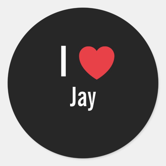 Adesivo Eu amo Jay (Frente)