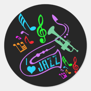 ADESIVO EU AMO JAZZ