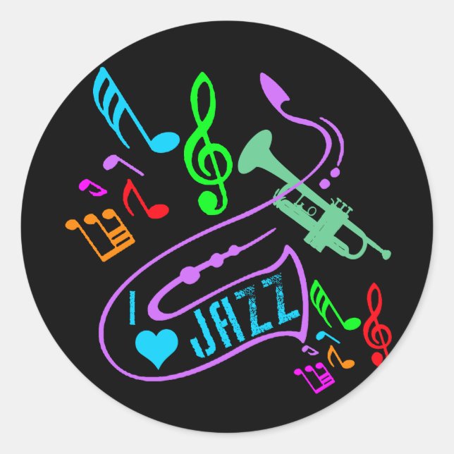 ADESIVO EU AMO JAZZ (Frente)