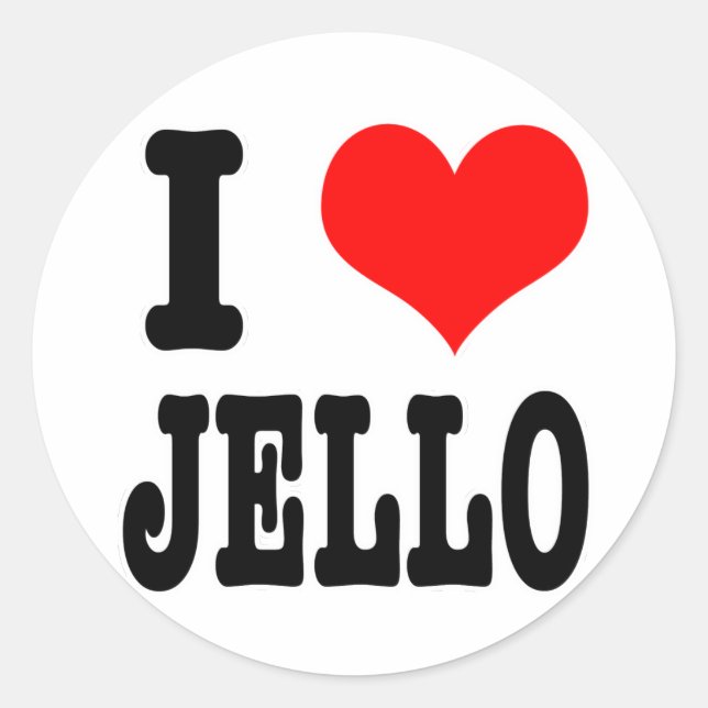 Adesivo EU AMO jello (Frente)