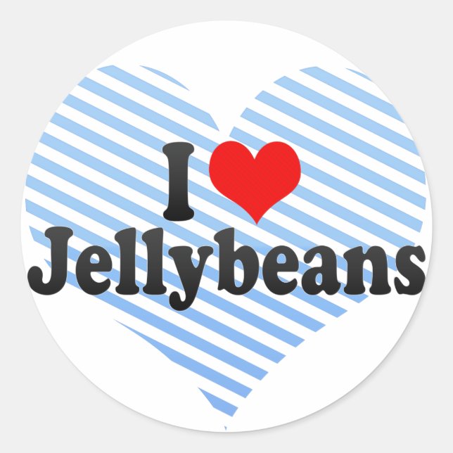 Adesivo Eu Amo Jellybeans (Frente)