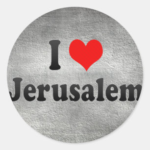 Adesivo Eu amo Jerusalem, Israel