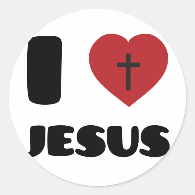 Adesivo Eu amo Jesus (Frente)